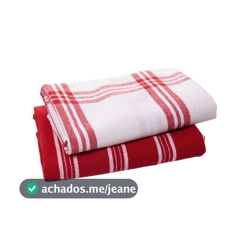 Kit 2 Panos de Prato Lyor Verona 60x40cm Vermelho 100% Algodão para Cozinha Mesa Posta Decoração e Uso Diário no seu Lar