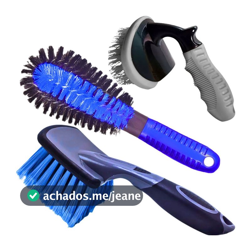 KIT 3 ESCOVA FURO DE RODA PEPINO ESCOVA CAIXA DE RODA MÉDIA CURTA ESCOVA LIMPEZA DE PNEU AUTOMOTIVA