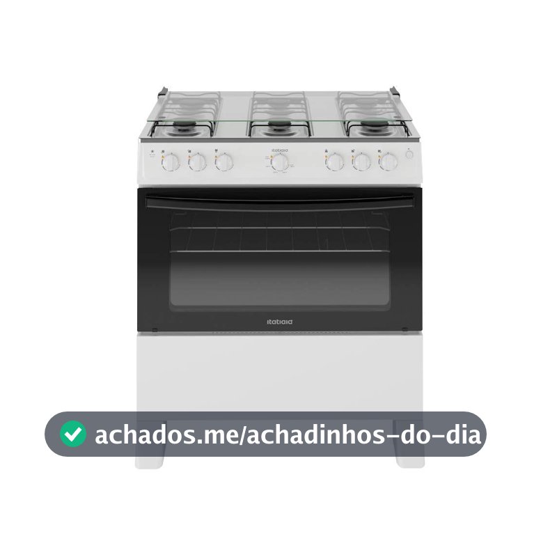 Fogão Itatiaia Star New Piso 6 Bocas Branco Mesa de Inox Bivolt 3700000473