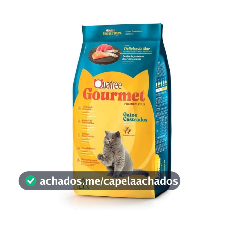 Ração Quatree Gourmet Gatos Castrados Delícia do Mar 3kg