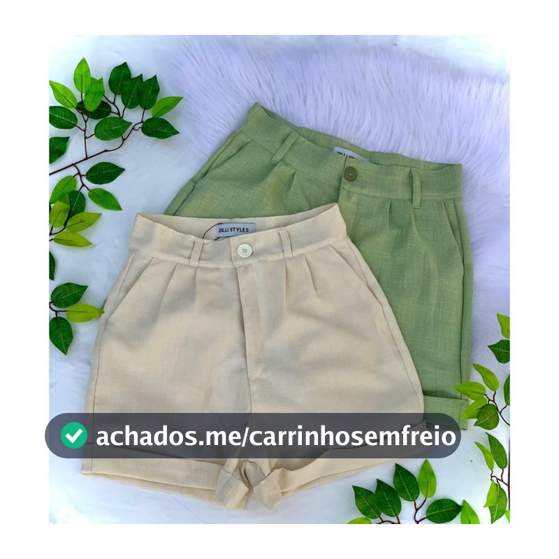 short linho forrado feminino short social linho barra italiana forrado do PP ao G2