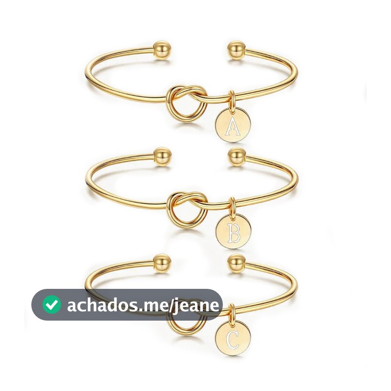 Pulseira ouro prata Moda pulseira aberta Letras inglesas A-Z pulseira aberta Pulseiras femininas