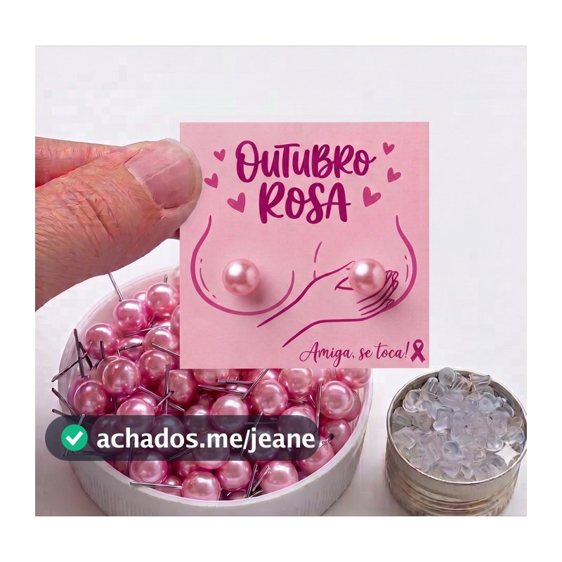 Tags para Brincos Outubro Rosa Mimo para Clientes Brinco Rosa Se toca