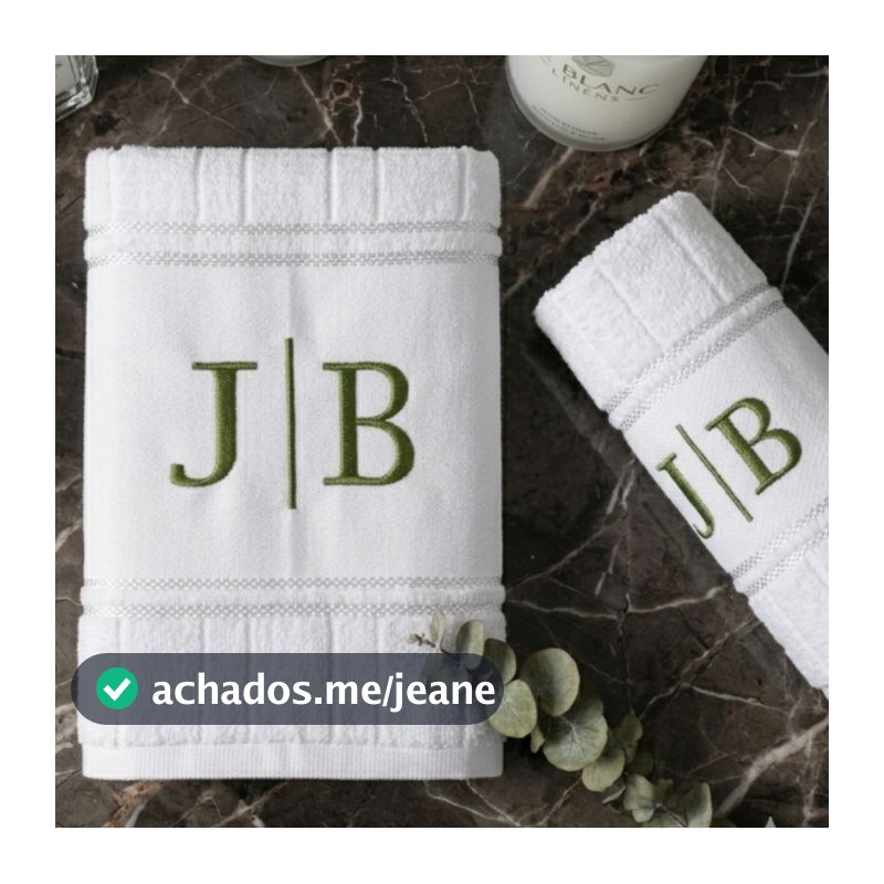 Toalha Personalizada Com Iniciais Bordadas Presente Casamento Casal Familia