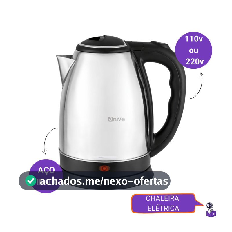 Chaleira Elétrica Inox 1.8 Litros Desligamento Automático Aquecimento Rápido