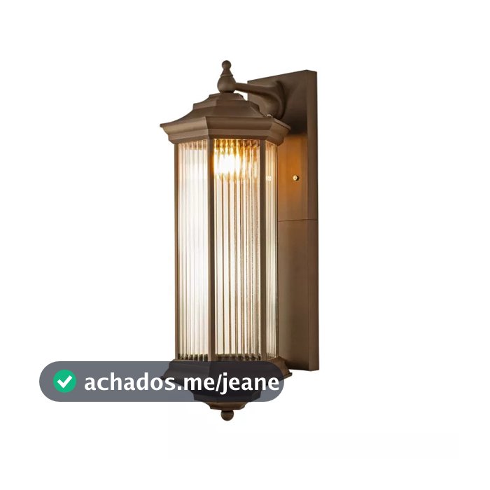 Arandela Colonial Marrom 60cm Vintage Muro Parede Externa
