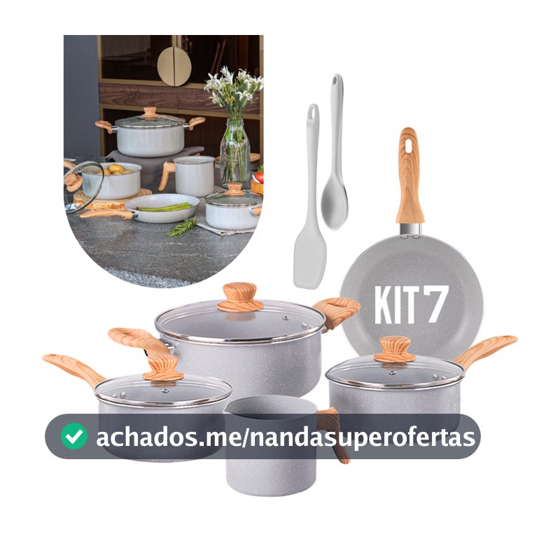 Jogo de Panelas Brinox Easy 7 Peças ou 10 Peças Ceramic Life Antiaderente Indução Cor Gris