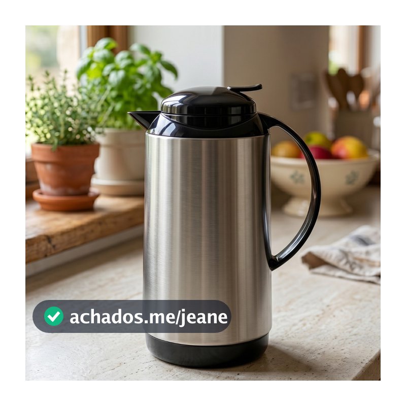 Garrafa Térmica Inox de Café 1L com Gatilho Bule para Chá e Água Cafeteira Mantem Quente e Frio