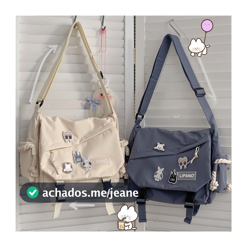 CHENXIAOHONG Bolsa de Ombro em Nylon – Grande Capacidade, Estilo Coreano Harajuku Retrô