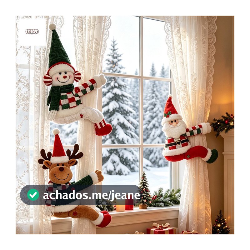 Fivelas De Cortina Decorativas De Natal , Laços De Velcro Para Almofadas Doméstica