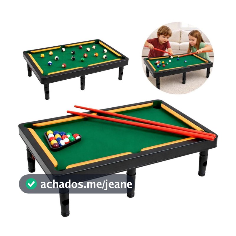 Mesa de Sinuca Infantil Jogos  Profissional Kit Completo 16 Bolas Brinquedos de menino