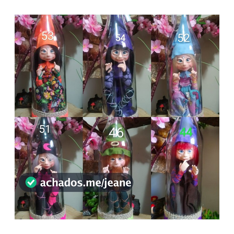 Duende na garrafa fada gnomo garraduende