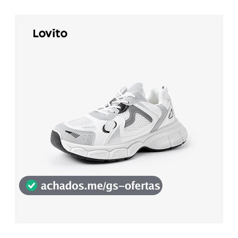 Lovito Tênis Casual Liso Com Sola Grossa E Respirável Estilo Coreano Para Pickleball Para Uso Diário E Atividades Ao Ar Livre Para Mulheres LFA45281