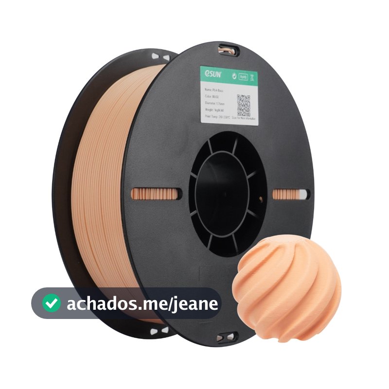 Filamento Bege PLA Impressão 3d eSUN