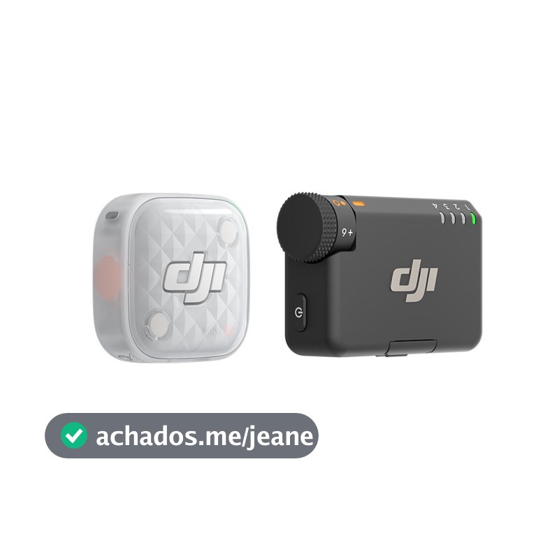 Microfone DJI Mic Mini 2S (1 TX Microfone + 1 RX Receptor) BR - DJI151