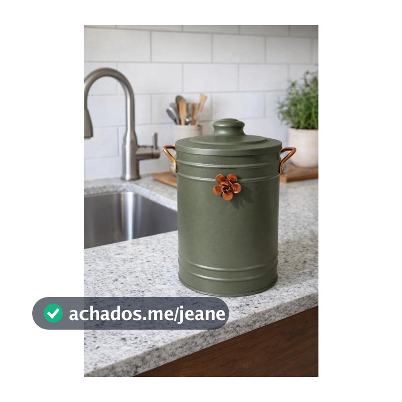 Lixeira Decorativa redonda metal Preto fosco 3 Litros de pia cozinha bancada 3 modelos