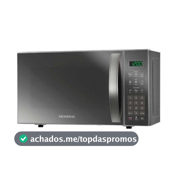 Micro-ondas Mondial 21 Litros Mo-01-21-E Cinza Espelhado