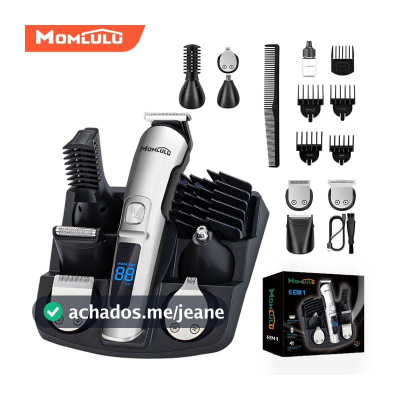 12 Em 1 Barbeador Eletrico Masculino Sem Fio Máquina De Barbear E Aparador Pelos Para Nariz Corpo Rosto E Bigode Bivolt