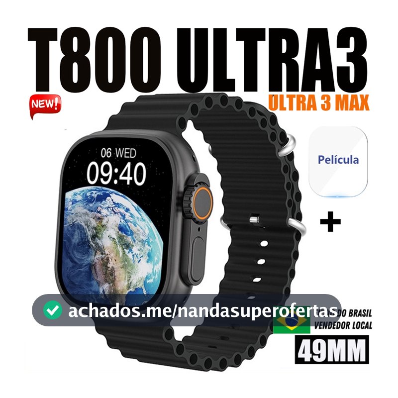 2026 T800 Ultra 3 MAX Mais Recente Smartwatch Relógio Inteligente NFC Série 10 2.19Polegadas Sem Fio