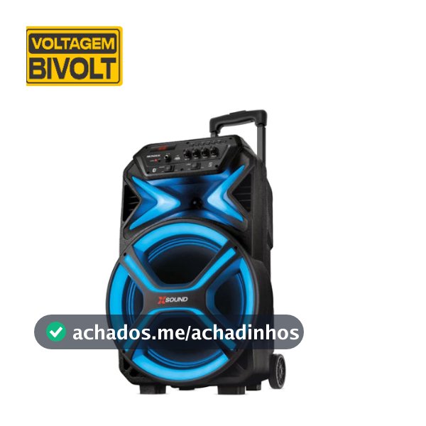 Caixa de Som Amplificada Mondial Cm-550-l 550w Rms Preto Bivolt