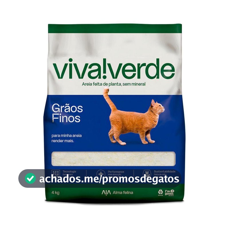Areia Higiênica Petfive Limpeza Plena para Gatos 4kg Viva Verde