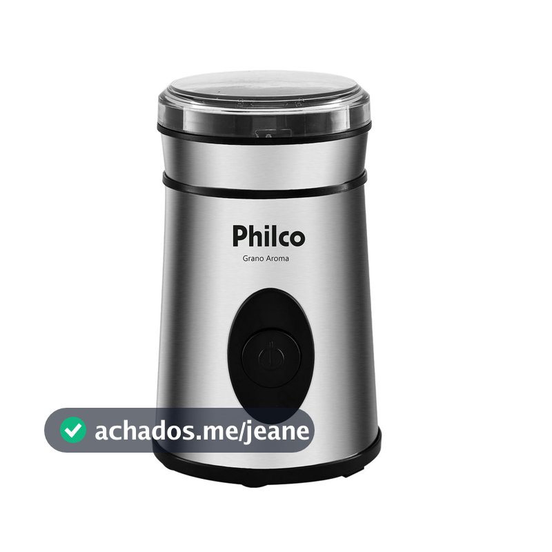 Moedor de Café Philco 50g de grãos 200W Inox Grano Aroma