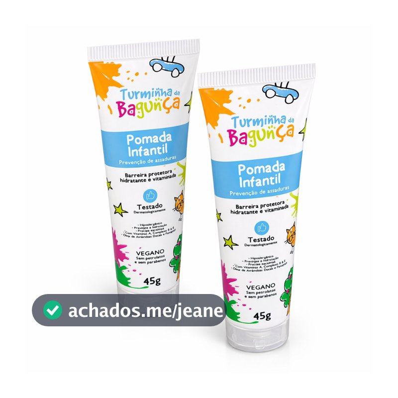 Kit 2 Pomada de Assadura para Bebê 45g - Turminha da Bagunça | Pomada infantil
