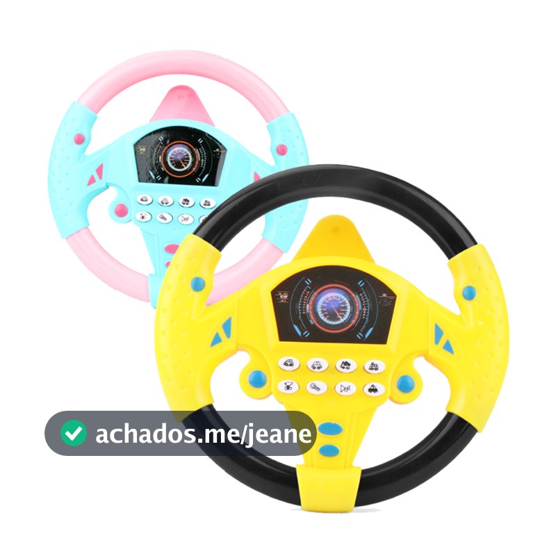 Volante Educativo Interativo Infantil Com Som Realista Brinquedo De Criança Sonoro Musical Bebê