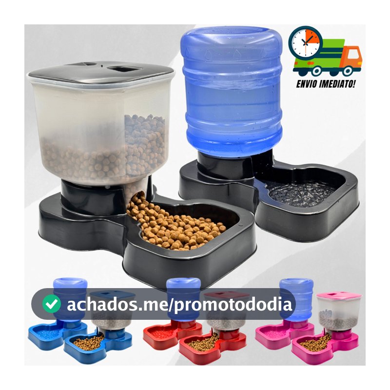 Kit Comedouro e Bebedouro para Cachorro Cães e Gatos Automático 10LTS E 8LTS Promoção Envio Imediato