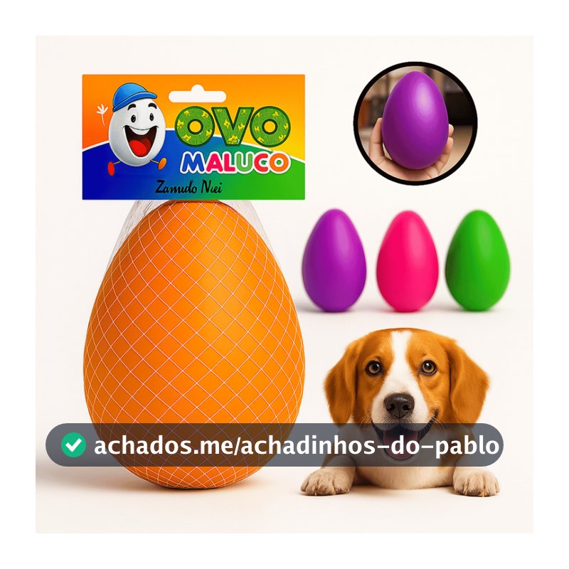 Brinquedo interativo Mordedor Cachorro Ovo Maluco