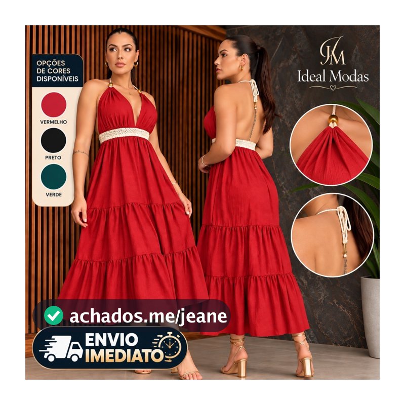 Vestido Feminino Midi Floral Decote Soltinho Moda Casual Decote V Casual Chic 3 tres Marias Presente