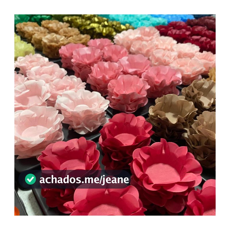 200 Forminhas de Doces Finos Flor Luxo – Cores Variadas