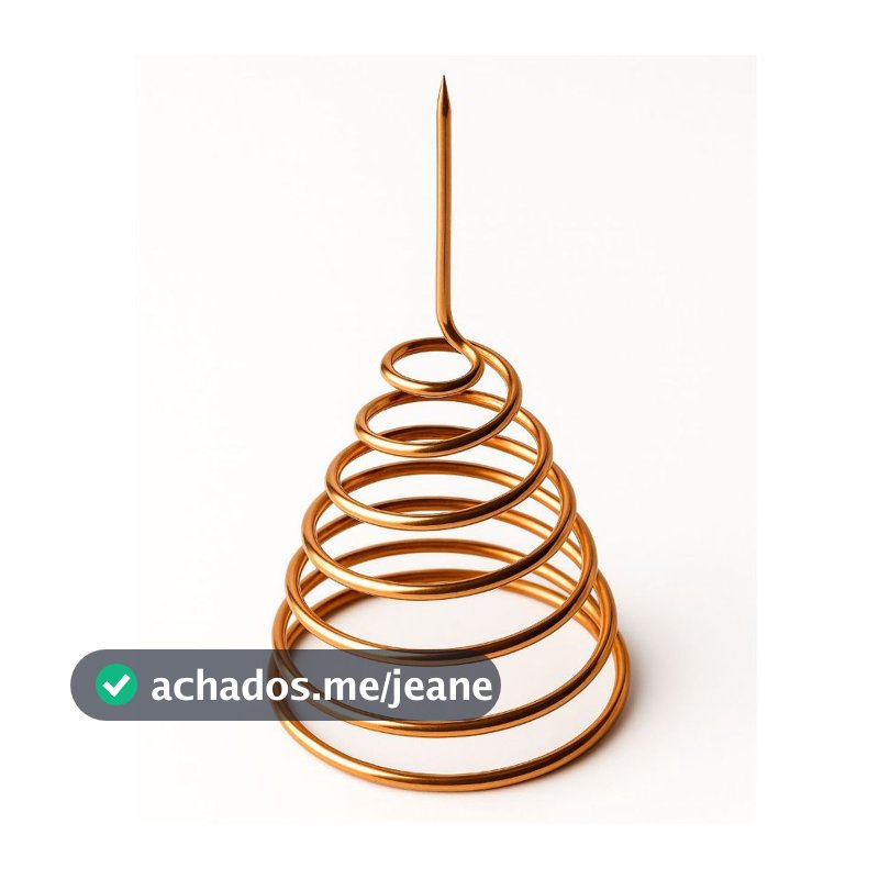Antena Radiônica Espiral de Cobre 10cm Filtro de Energias Radiestesia Proteção Esotérico Amuleto