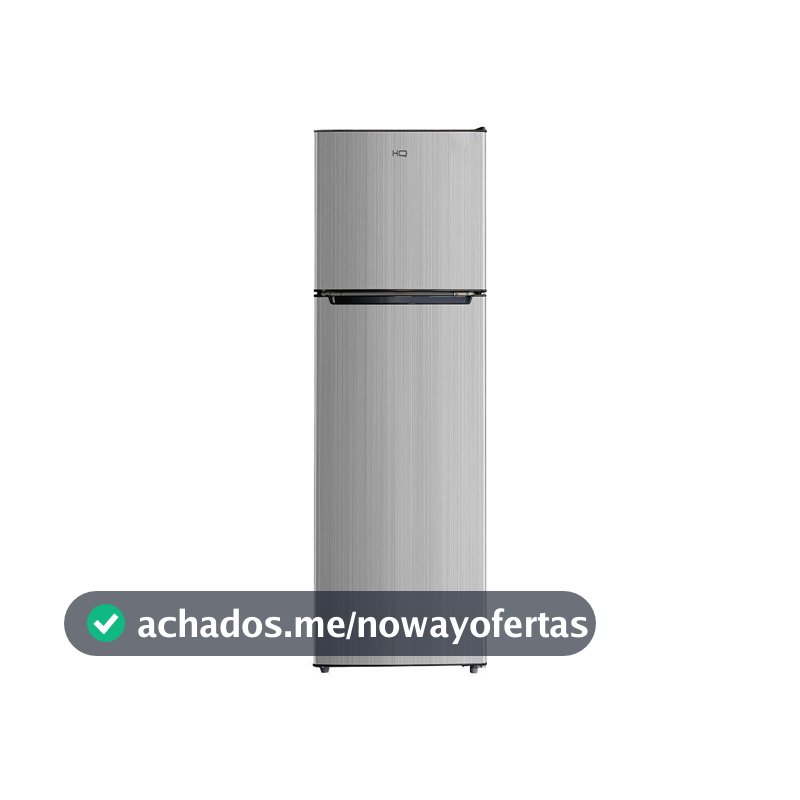 Geladeira Refrigerador HQ Defrost 290 Litros Preto/Cinza HQ-290RDF 220V