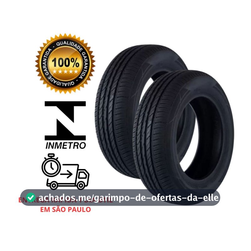 Kit 2 Pneu Aro 14 - 185/70 R14 Remold Linha Premium   Com Selo do Inmetro Pneu