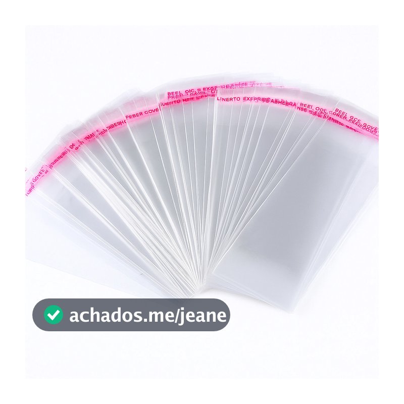 Saco Transparente com Fita Adesiva 1000 Unidades Saquinho Adesivado