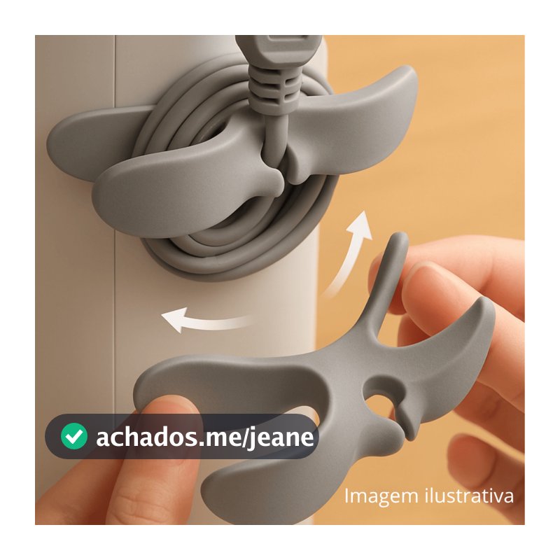 Kit 5 Organizador De Fios Cabos e Fios em Silicone Organização Resistente Moderno