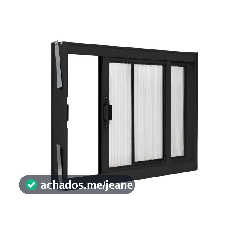 Vitro Janela de Correr 2 Folhas em Aluminio e Policarbonato 40 cms de Altura e 60 cms de Largura