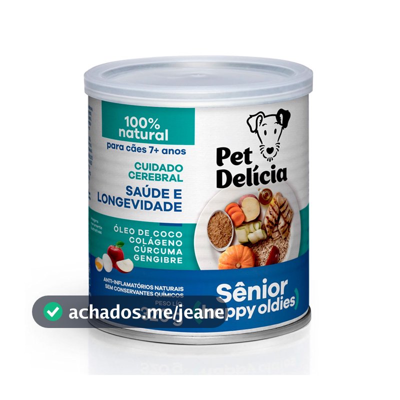 Ração Úmida Para Cães Adultos Sênior Pet Delícia 320g