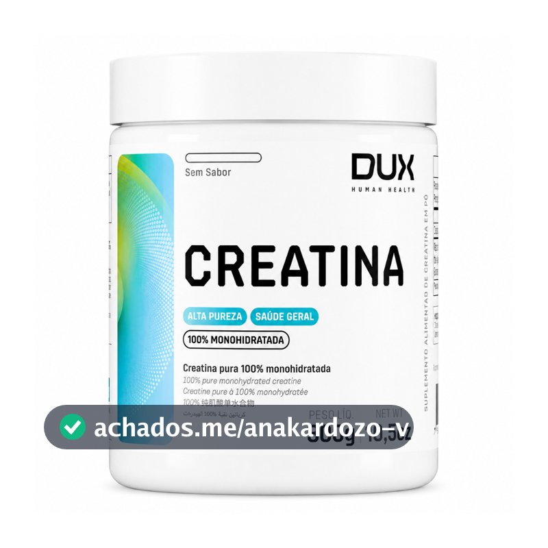 Creatina Monohidratada DUX Nutrition 100% Pura Original Academia – Hipertrofia