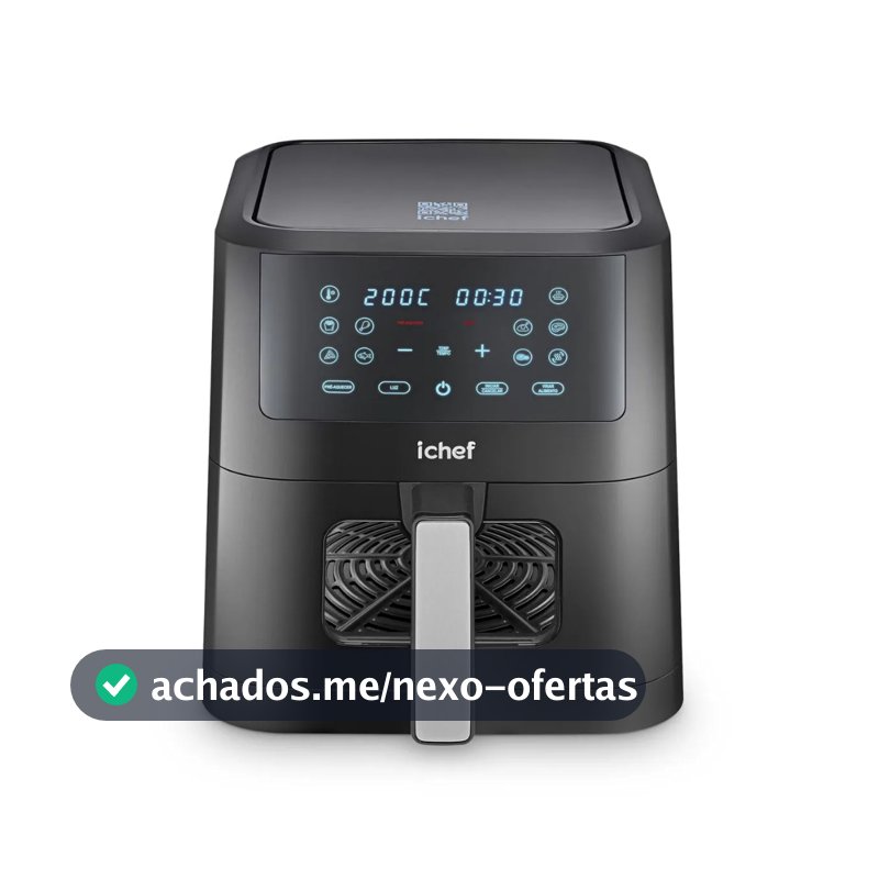 Fritadeira Elétrica Airfryer Ichef Polishop Smart Vision 6L
