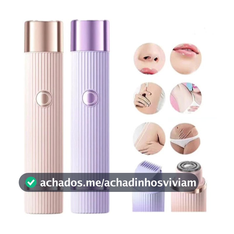 Depilador Eletrico Feminino Recarregável Removedor De Pelos Navalha Dupla- Envio rápido