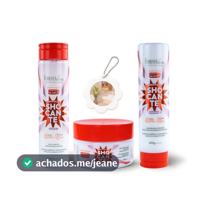 Kit Shampoo, Condicionador e Máscara Hidratação SHÔcante Forever Liss + BRINDE
