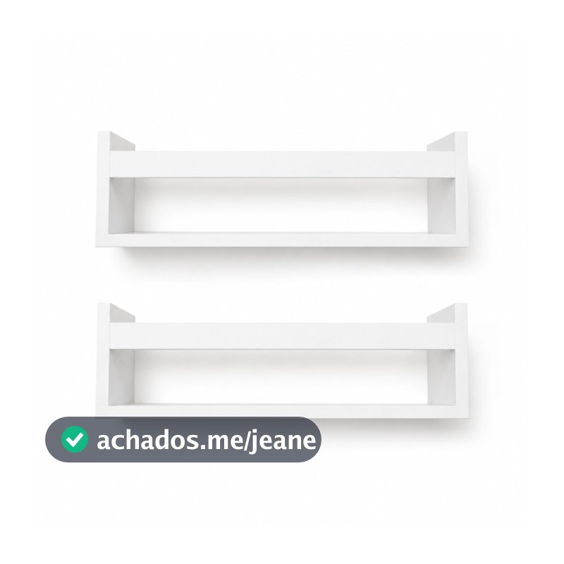 2 Prateleiras Porta Livro Decorativo De Parede Mdf Organizador  Book  Nicho Infantil Suporte Montado