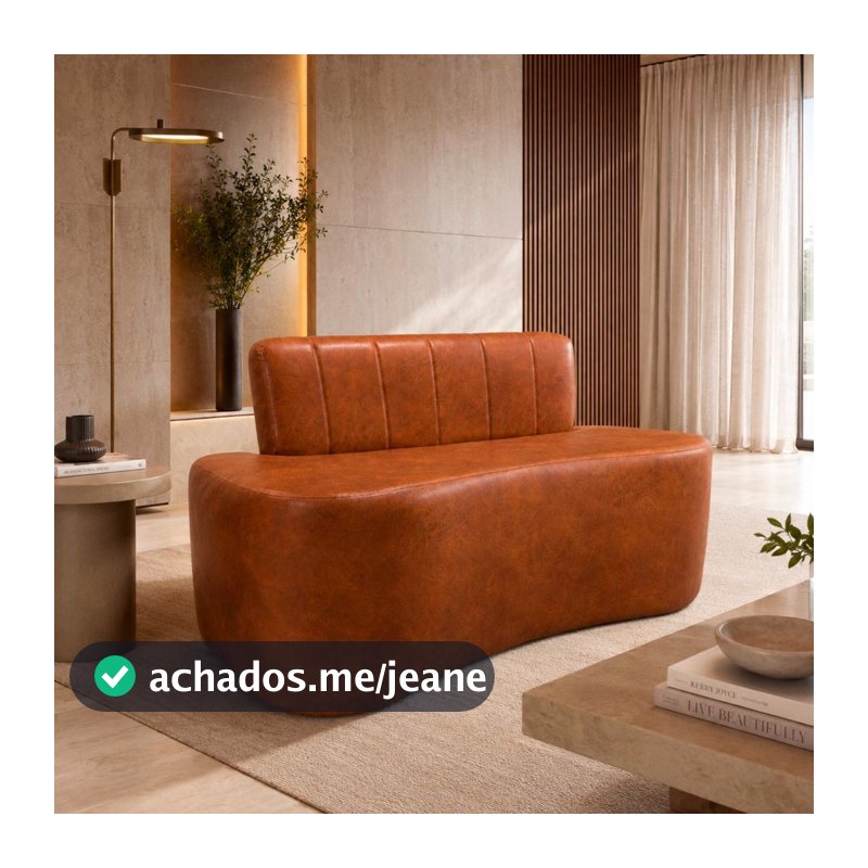Sofá Decorativo Orgânigo Curvo Sala de Estar Recepção Estudio Estilo Feijao - KA Móveis