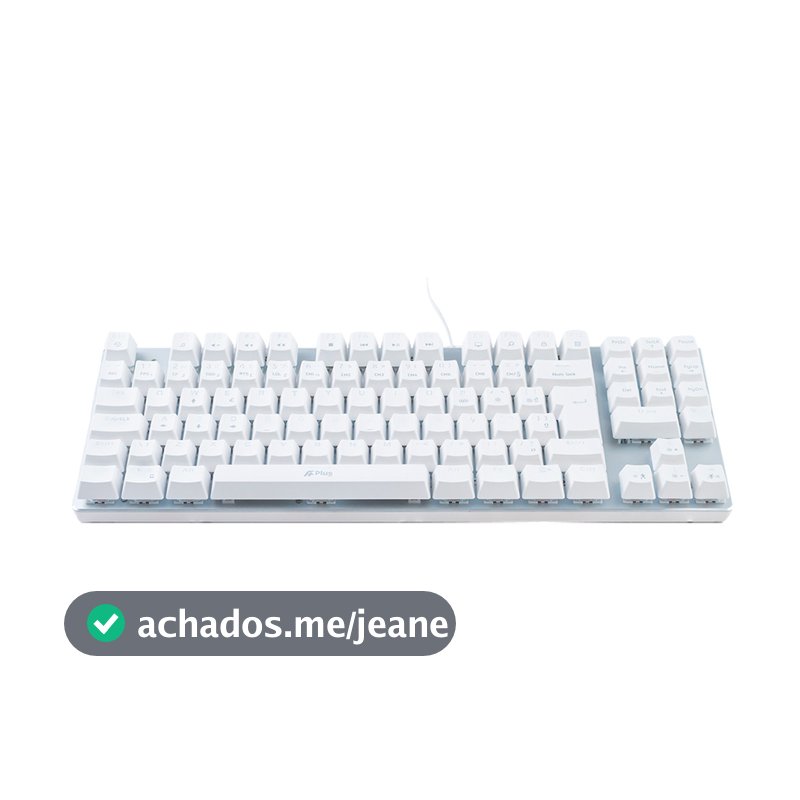 Teclado Mecânico Gamer A+Plus Barak Branco AP-KB-3883W Outemu
