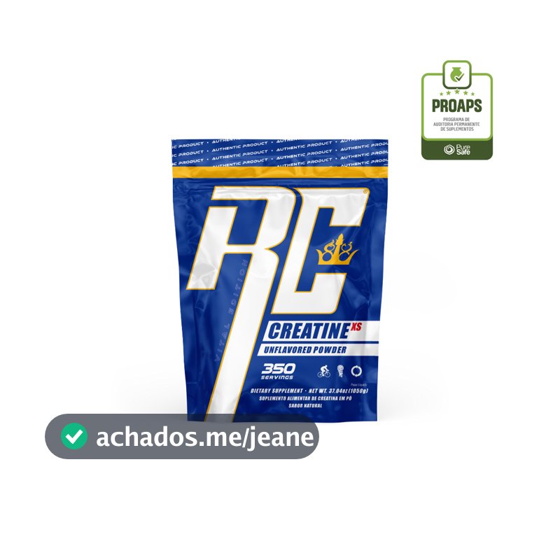 Creatina XS Refil Ronnie Coleman 1050g 350 Doses Creatina Monohidratada em Pó Sem Sabor Alta Pureza