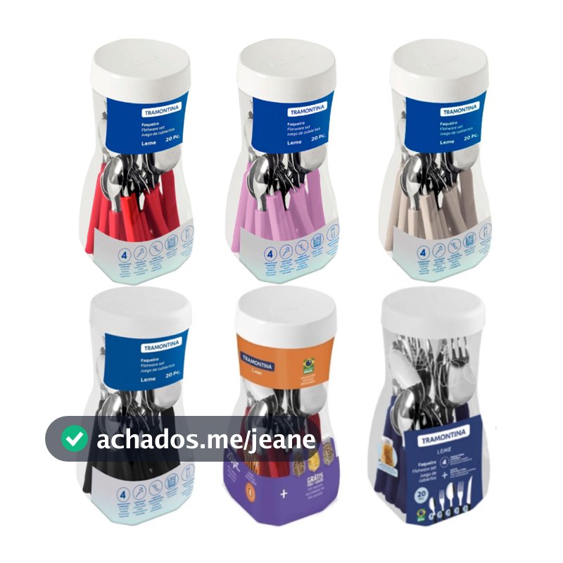 Kit Faqueiro 20 Peças Leme Tramontina Conjunto de Talheres de Aço Inox Jogo de Talheres Original