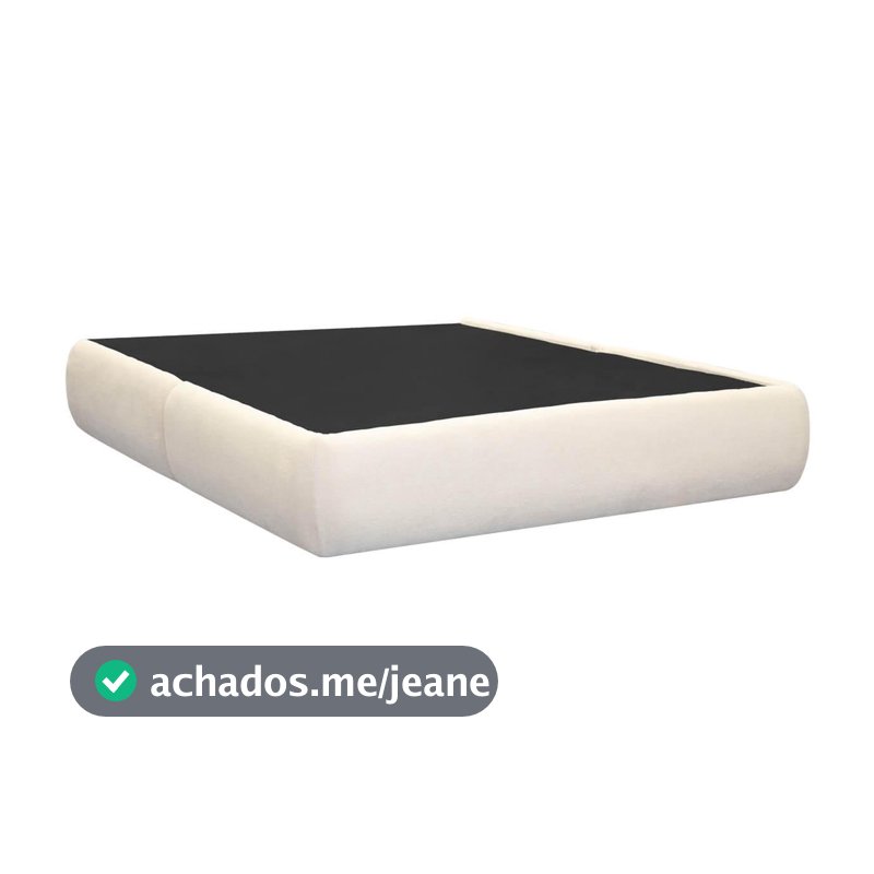 Base Cama Box Orgânica Moscou 152cm Casal Bouclê - SOFA STORE