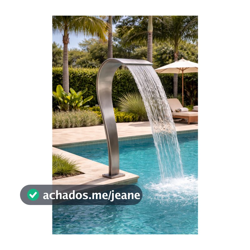 Cascata Naja Aço Inox Piscina